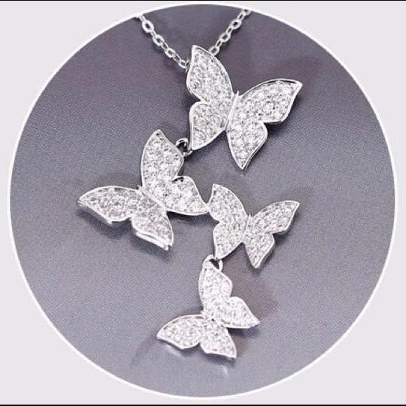 Jewelry - ❤️ STERLING SILVER (925) ZIRCON BUTTERFLY NECKLACE